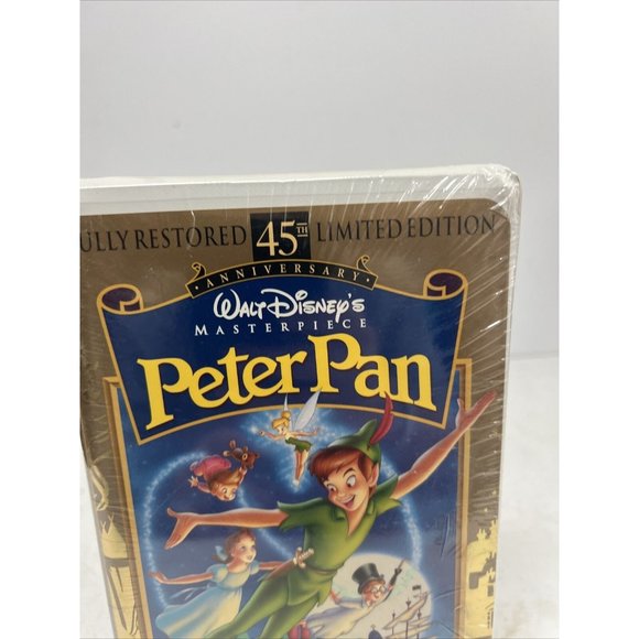 New SEALED VHS Tape Walt Disney Peter Pan Masterpiece 45TH Anniversary - Picture 3 of 12